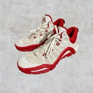 Adidas Men's Athletic Red and White Shoes